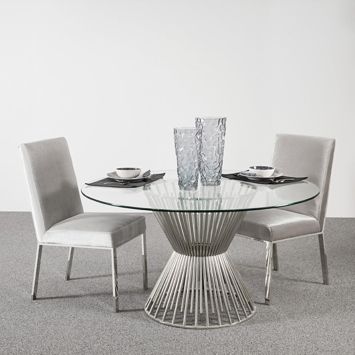 Monti Dining Table Glass Top by Xcella