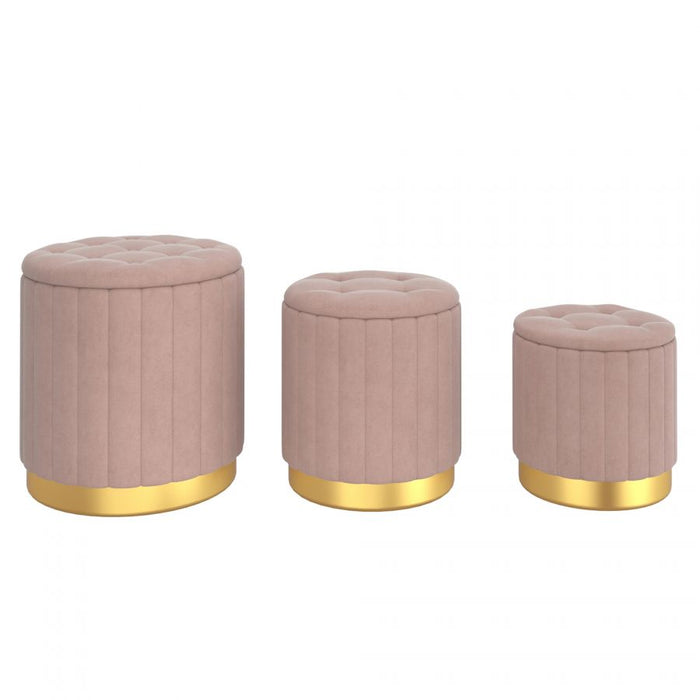 Tobi 3pc Storage Ottoman Set