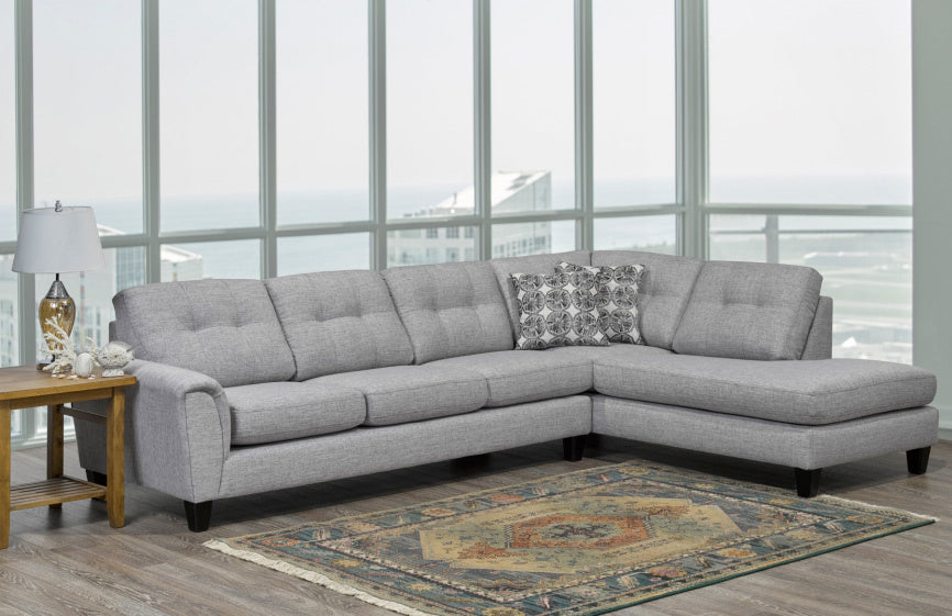 Jaden 2-Piece Sectional with choice of fabric/colors