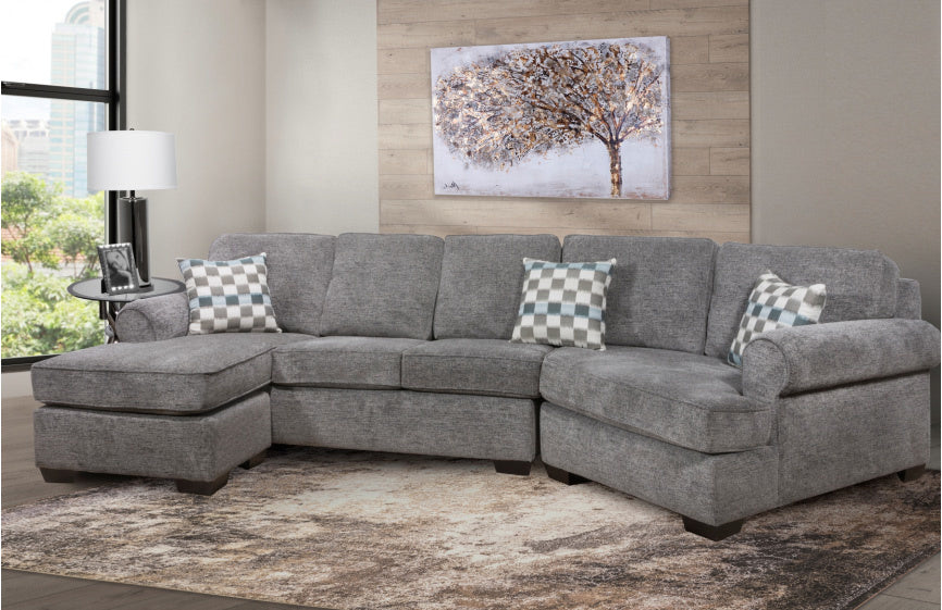 Apollo 3-Piece Sectional with choice of fabric/colors