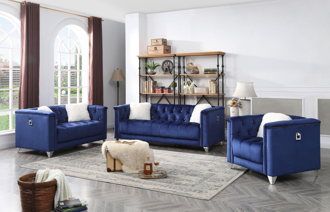 Modern Design Living Room Set in velvet with choice of 3 color options