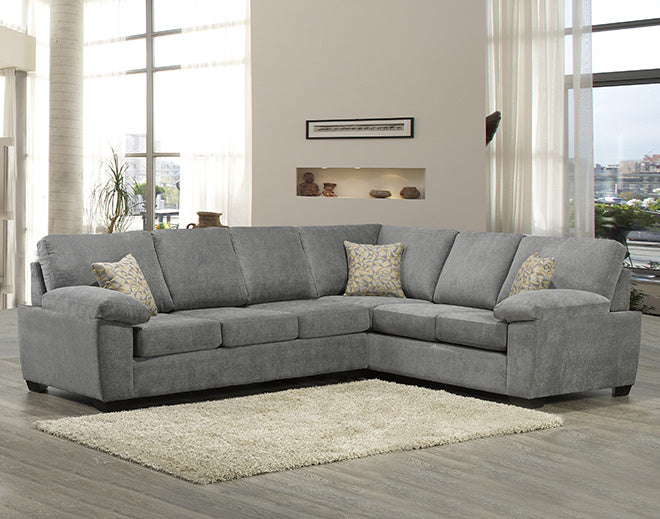 Jordan 2-Piece Sectional with choice of fabric/colors