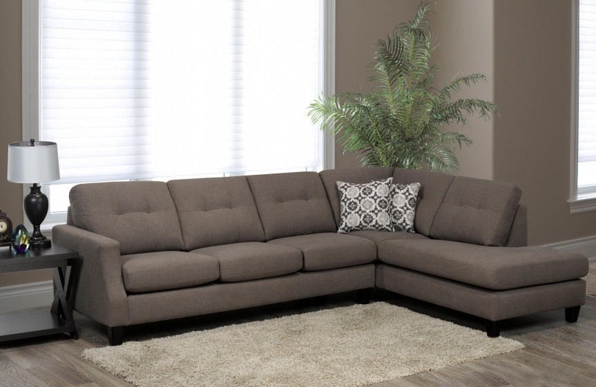 Duncan 2-Piece Sectional with choice of fabric/colors