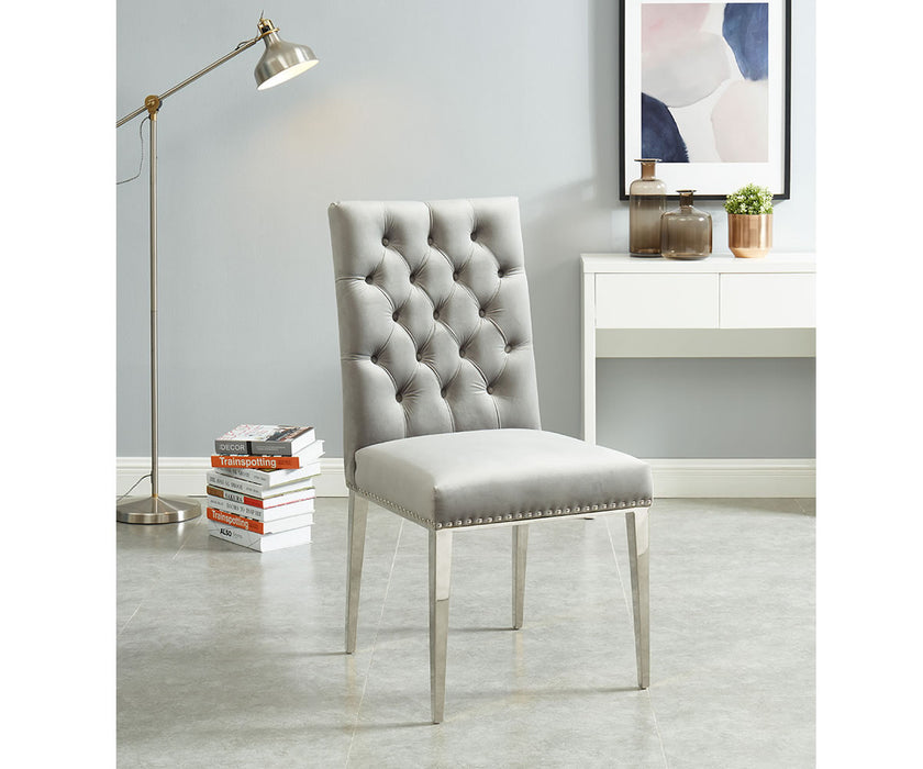 Modern Dining Chairs in Grey Color (set of 2)